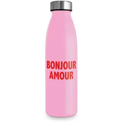 Design@Home Edelstahl Isolierflasche Bonjour Amour 0,5l