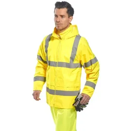 PORTWEST Warnschutz Regenjacke für Herren H440 gelb