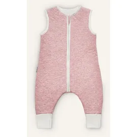 Ehrenkind Ehrenkind® Ganzjahres-Schlafsack mit Füßen Wollfüllung | 100% Bio-Baumwolle mit 100% Wolle Füllung Baby-Schlafsack | OEKO-TEX | Rose Melange 70 - 70