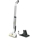 Karcher Kärcher Elektrischer Wischmopp EWM 2, kabelloser Bodenreiniger mit 2 rotierenden Mikrofaserwalzen, Akkulaufzeit: ca. 20 min, Flächenleistung pro Akkuladung: ca. 60 m2, Weiß