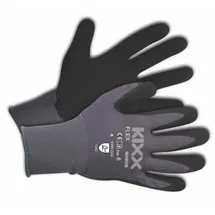 KIXX Flex Handschuhe für die Gartenarbeit - Grau/Schwarz - Größe 10