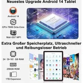 ujj Android Tablet 11" 5G (2024) 24 GB RAM 256 GB Rot
