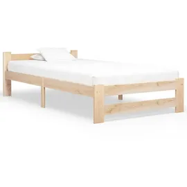 vidaXL Massivholzbett 90 x 200 cm Brown