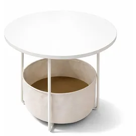 Relaxdays Beistelltisch Beige MDF 45 x 50 x 45 cm