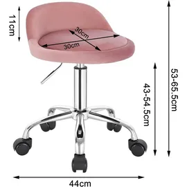 Woltu Bürohocker Kunstleder Rosa