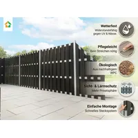 prestige home living outdoor WPC-Sichtschutzzaun 4 x 5 cm Schwarz