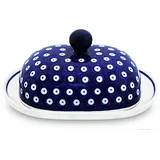 BUNZLAUER KERAMIK Butterdose Butterglocke Butterbehälter oval für 250g (1 Stück Butter) 20x15x10 cm verschiedene Muster (Dekor 42, 250 g)