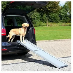 TRIXIE Teleskop-Rampe Petwalk, Aluminium 43 × 100-180 cm