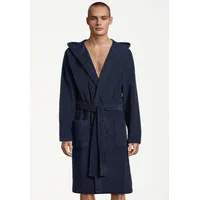 Seidensticker Bademantel Loungewear, Baumwolle, nicht relevant, Gürtel, Bademantel - Baumwolle - Atmungsaktiv blau XL (56)
