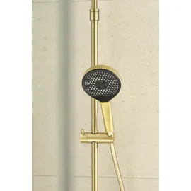 Schöner Wohnen Duschsystem Glaia mit Thermostat Mattgold 114