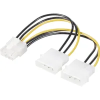 Renkforce Strom Y-Kabel [2x IDE-Strom-Stecker 4pol. - 1x PCIe-Stecker