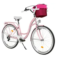 MILORDBIKES MILORD Komfort Fahrrad Vintage Mit Korb Damenfahrrad, 28