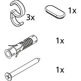 Kermi Atea Montagekleinteile 2529946 weiß, Set, für Stabilisierung