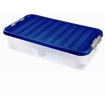 HDR Unterbettbox 80 x 40 x 18 cm 6-tlg. blau/transparent