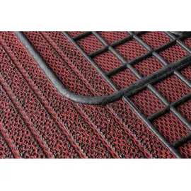 Walser Universal Fußmatten Gummi New Style Komplett-Set rot