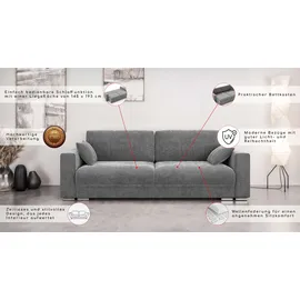 Home Affaire Schlafcouch Polyester 3-Sitzer Beige