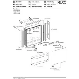 Keuco Royal Lumos 65 cm silber eloxiert offenes Fach Türanschlag rechts smarthome fähig
