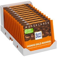 Ritter Sport Nussklasse Honig-Salz-Mandel 100 g, 11er Pack