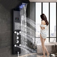 Edelstahl Duschpaneel Massagedüsen Regen  ORB Wasserfall Duschsäule Duschset