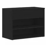 vidaXL Schuhbank 60 x 30 x 45 cm schwarz / schwarz matt