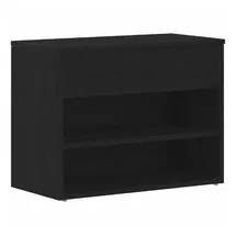 vidaXL Schuhbank 60 x 30 x 45 cm schwarz / schwarz matt