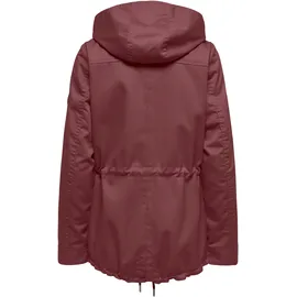 Only Parka "ONLLORCA LIFE CANVAS PARKA CC OTW", Damen, Gr. XS, rose braun, Web, Obermaterial: 80% Polyester, 20% Baumwolle, unifarben, regular fit hüftlang, Jacken Parka, mit Kordelzug in der Taille
