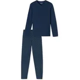 SCHIESSER Schlafanzug Casual Essentials in Admiral | Gr.: 52