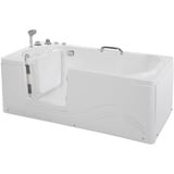 HOME DELUXE - Seniorenbadewanne inkl. Whirlpool- VITAL M Links - Maße: 153 x 76 x 64cm - inkl. komplettem Zubehör | Badewanne mit Tür, Senioren Badewanne mit Einstieg