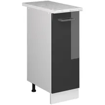 Vicco Apothekerschrank R-Line Anthrazit Hochglanz/Weiß 30 cm AP Marmor