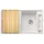 Blanco AXIA III 5 S weiß + Excenterbetätigung + InFino + Holzschneidbrett