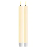 Deluxe Homeart Stabkerze LED 24 cm, creme 2 Stück