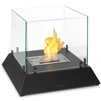 Klarstein Tischkamin Indoor, Tragbarer Bio Ethanol Tischkamin, Bioethanol Kamin, 4-6H Brenndauer, 2,2kW Tischkamin Ethanol Innen, Geruchsneutrales & Rauchfreies Tischfeuer Indoor & Outdoor, 48x48x40cm