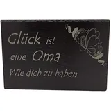 TeK Design Oma Geschenk, Geschenk für Oma, Lieblingsoma, besondere Geschenkidee, Schieferplatte mit Gravur für Oma, Muttertag, Geburtstag, Weihnachten, Dekoration, Großmutter