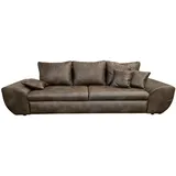 luma-home schönes für dein zuhause Big Sofa mit Schlaffunktion und Bettkasten XXL Couch im Vintage Braun / 18008