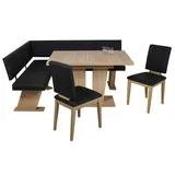 Trendmöbel24 Eckbankgruppe Eckbank Essgruppe VERONA 150 x 181 cm Sonoma Eiche