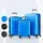 aleos Reisekoffer Set 4-Rollen 100 cm / 100 l blau