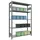Schulte Lagertechnik Schwerlastregal Stahl 200 x 130 x 40 cm silber 5 Metallböden 150 kg Fachlast