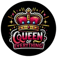 Speecheese Krone Einer Königin Magnet rund mit Spruch Queen