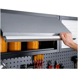 Stier Werkstatteinrichtung Basic 3-teilig mit Lochwand und Multiplex-Arbeitsplatte BxTxH 2275x460x2000mm