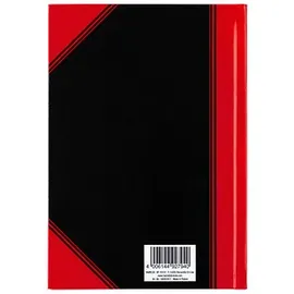 Bantex Notizbuch Chinakladde A5 kariert, schwarz/rot Hardcover 192 Seiten, 1 St.