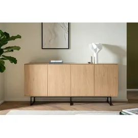Home Affaire Sideboard 200 x 90 x 40 cm Beige / Braun