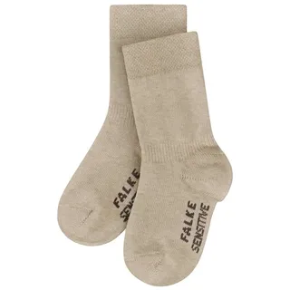 Falke Unisex Baby Socken Sensitive B So Baumwolle mit Komfortbund 1 Paar, Beige Sand Melange 4650, 50-56