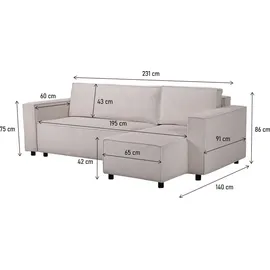 Habitat et Jardin Ecksofa montaigne S" - 3-sitzer - Beige