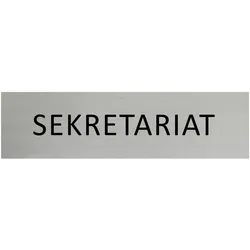 CombiCraft Aluminium Türschild Sekretariat 165x45mm mit 3M-Tape