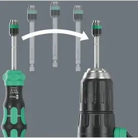 WERA Kraftform Kompakt 26 RA-R Bit-Schraubendreher 6-tlg. schwarz/grün