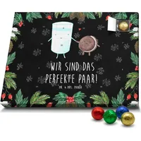 Mr. & Mrs. Panda Schoko Adventskalender Milch Keks - Schwarz - Geschenk, Gute Laune, Tiermotive, perfektes Paar, lustige Sprüche, Kaffee, Tiere, K... - Schwarz