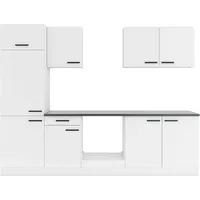 Optifit Küchenzeile »Palma«, Küche: weiß/weiß-anthrazit + front: korpus: arbeitsplatte: anthrazit, , 37837337-0 B/T: 270 cm x 60 cm,
