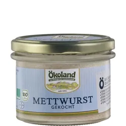 Ökoland Mettwurst gekocht bio