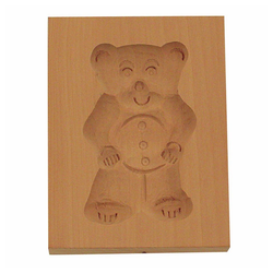 STÄDTER Ausstechform Springerle-Model Teddybär, Holz braun