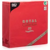 Papstar 50 Servietten "ROYAL Collection" 1/4-Falz 40 x 40 cm rot